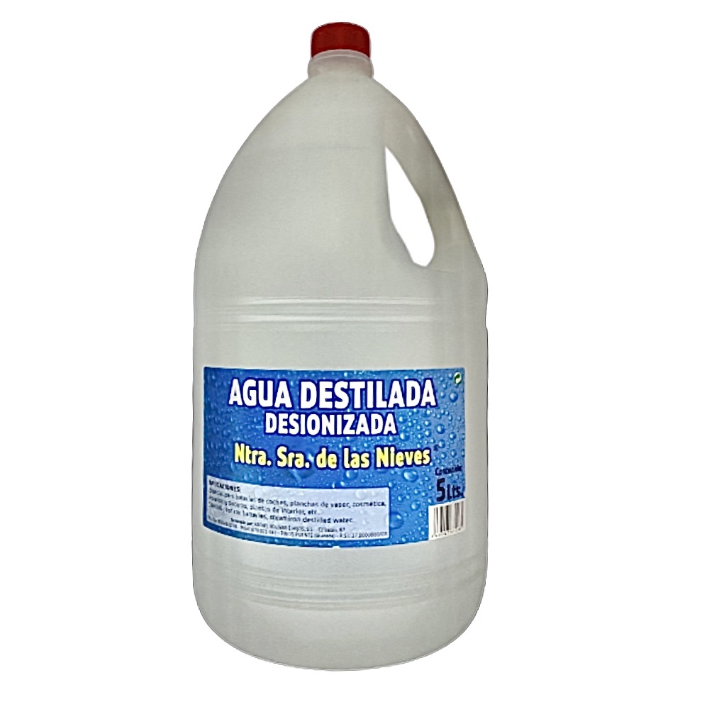 Agua destilada desionizada industrial - 5 litros
